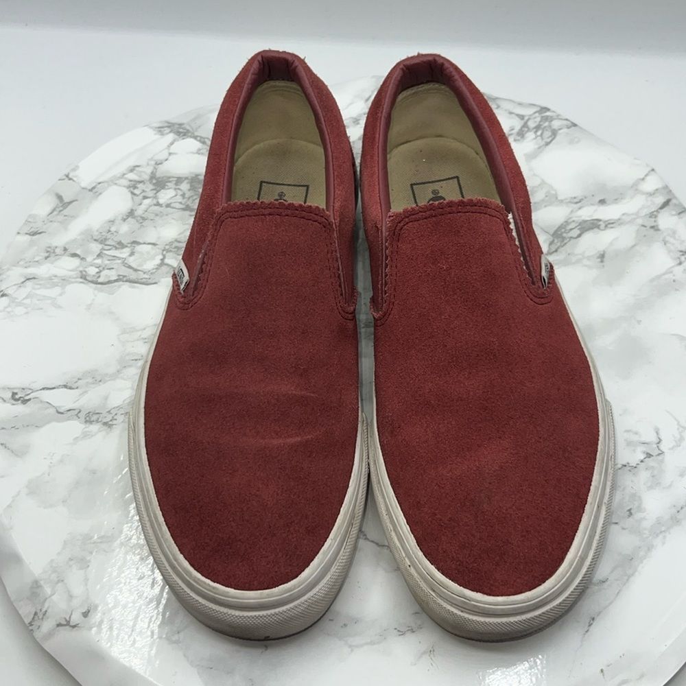 VANS Sangria Red Suede Slip On-M6.5/W8